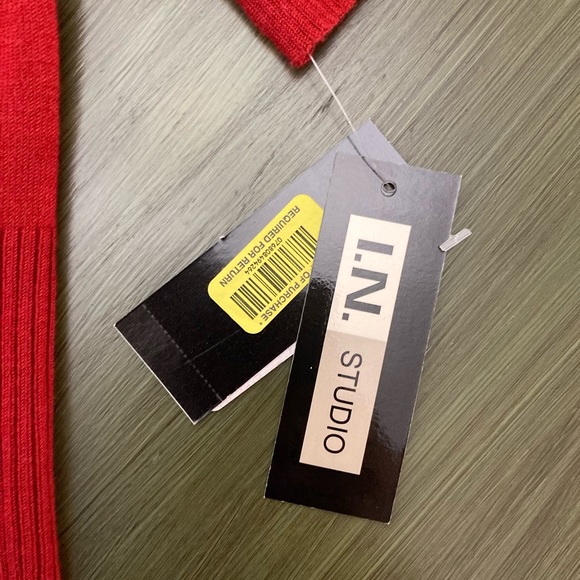 NWT I.N. Studio Maroon Sweater Size XL - Picture 7 of 9